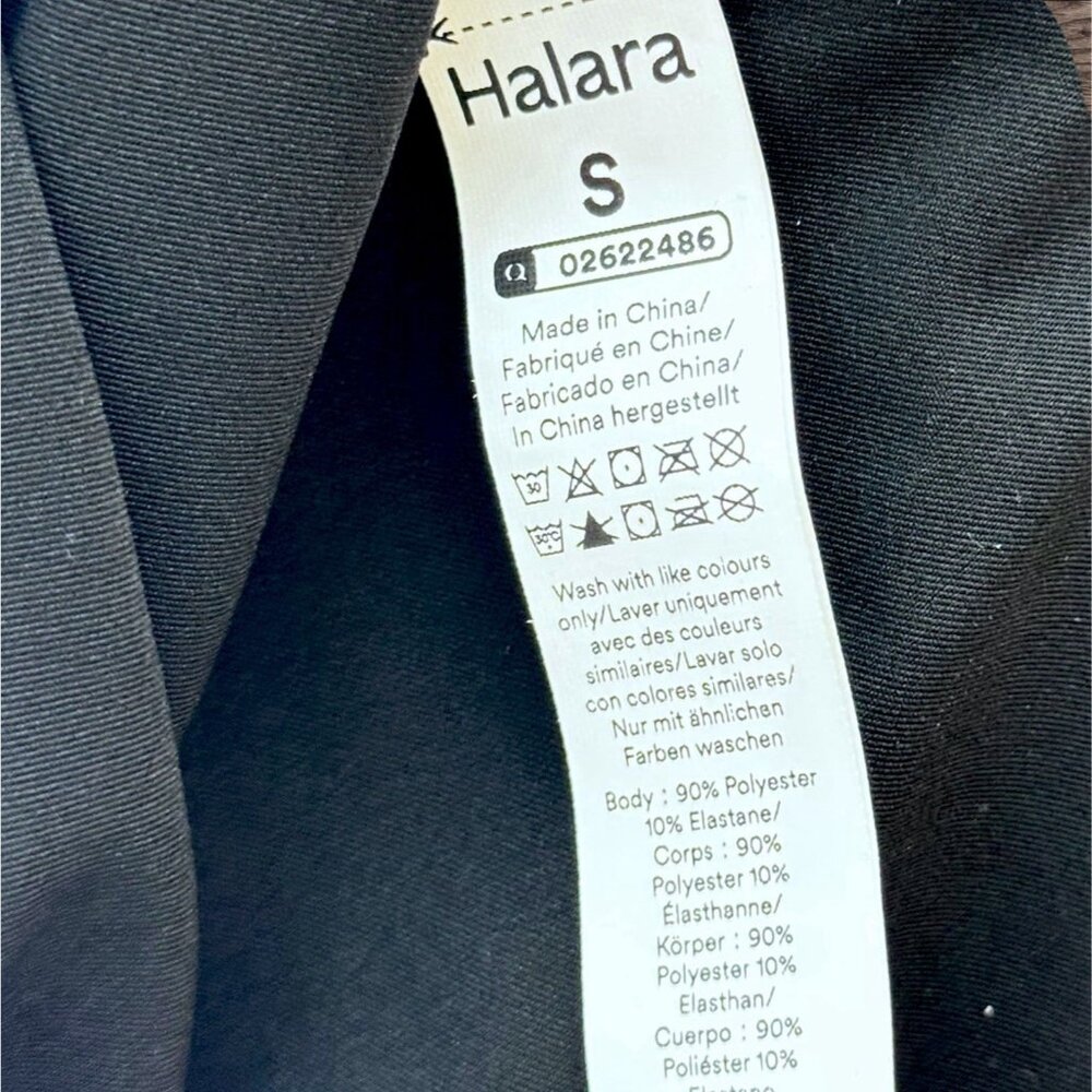 HALARA S Tank Top Black Athletic Crossover Back Breathable Activewear NEW NWT - Picture 4 of 4